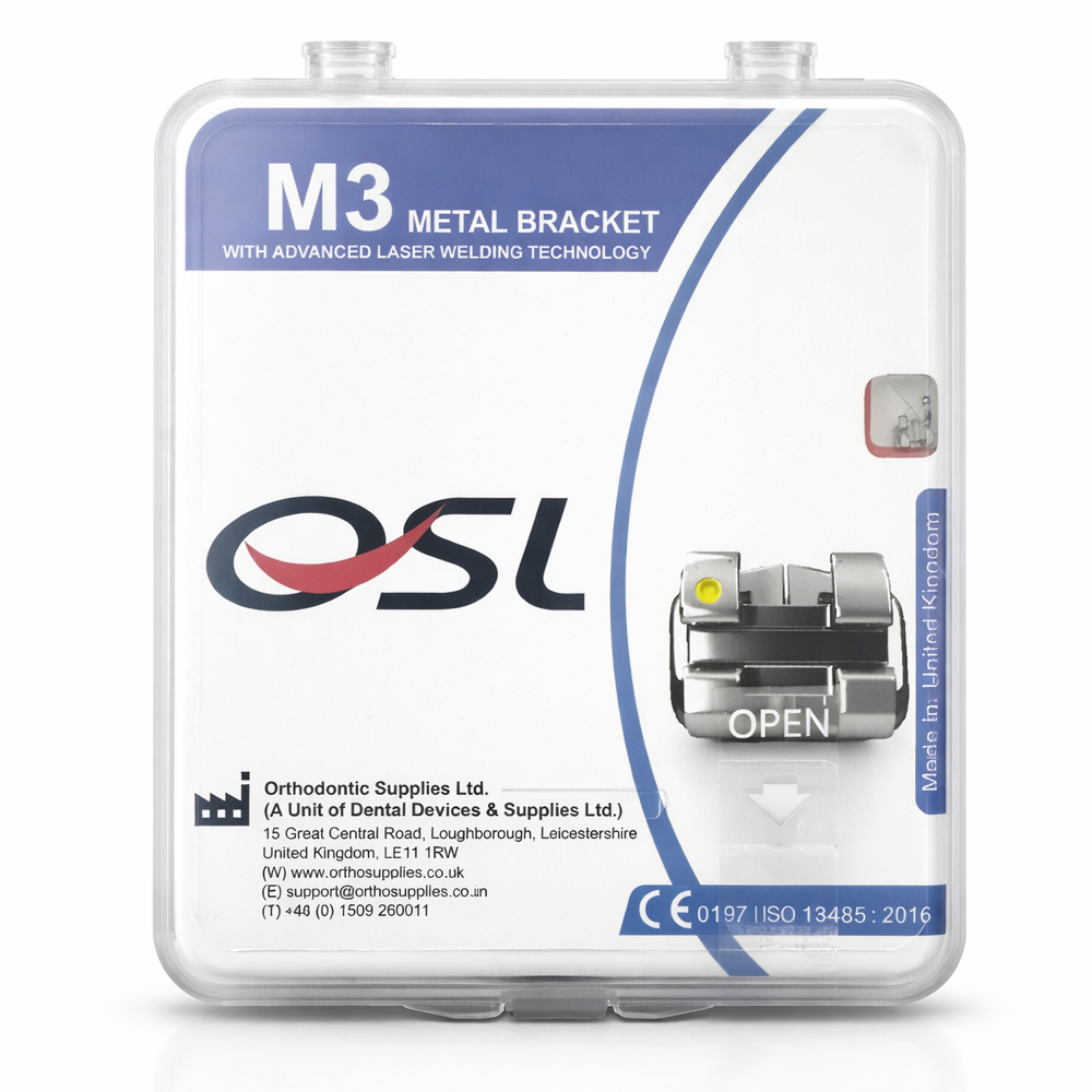 OSL M3 Metal Orthdontic Bracket Kit - MBT 0.022