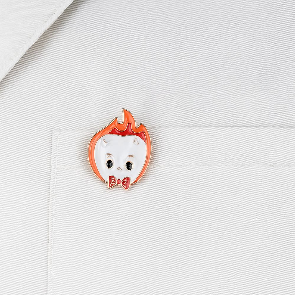 iDENTical Tooth With Flame Hair & Bow Tie Shape Brooch � Pack of 1 (ZYR-7375)
