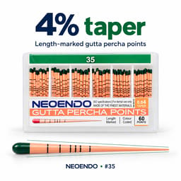 Neoendo Gutta Percha Points 4% (Length Marked) # 35 (Short Expiry 02-2027) - 6