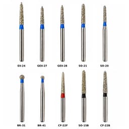 NewDiamond Ceramic Restoration FG Airotor Bur Kit - Pack of 10 Burs (FG-107) - 4