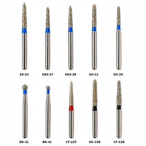 NewDiamond Ceramic Restoration FG Airotor Bur Kit - Pack of 10 Burs (FG-107)