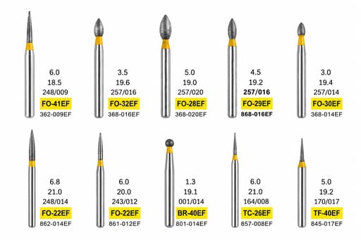 NewDiamond Composite Repair FG Airotor Bur Kit - Pack of 10 Burs (FG-117)