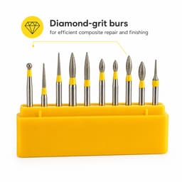NewDiamond Composite Repair FG Airotor Bur Kit - Pack of 10 Burs (FG-117) - 6