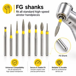NewDiamond Composite Repair FG Airotor Bur Kit - Pack of 10 Burs (FG-117) - 7