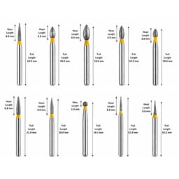 NewDiamond Composite Repair FG Airotor Bur Kit - Pack of 10 Burs (FG-117) - 3