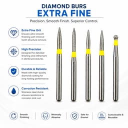 NewDiamond Composite Resin FG Airotor Bur Kit - Pack of 8 Burs (FG-114) - 5