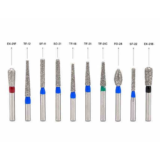 NewDiamond Crown Preparation Molar Teeth FG Airotor Bur Kit - Pack of 10 Burs (FG-102)