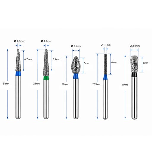 NewDiamond Crown Preparation Molar Teeth FG Airotor Bur Kit - Pack of 10 Burs (FG-102)