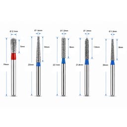NewDiamond Crown Preparation Molar Teeth FG Airotor Bur Kit - Pack of 10 Burs (FG-102) - 5
