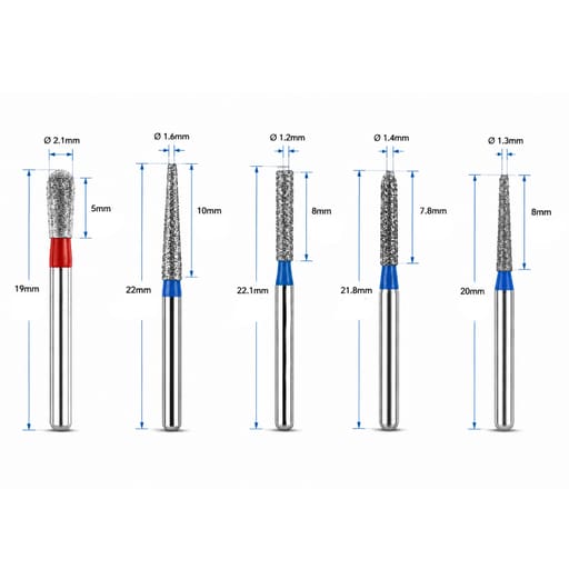 NewDiamond Crown Preparation Molar Teeth FG Airotor Bur Kit - Pack of 10 Burs (FG-102)