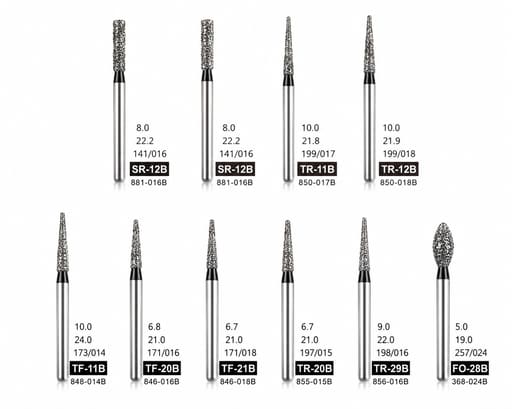 NewDiamond Zirconia Cutting FG Airotor Bur Kit - Pack of 10