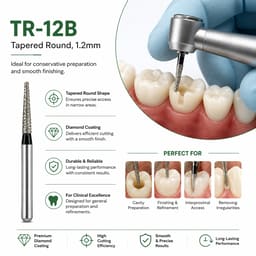 NewDiamond Zirconia Cutting FG Airotor Bur Kit - Pack of 10 - 8