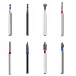 NewDiamond Zirconia Preparation & Finishing Diamond Bur Kit - Pack of 8 Burs