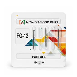 NewDiamond Flame Ogival FG Diamond Bur FO-12 (Pack Of 3) - 1