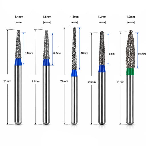 NewDiamond Gingival Bevel FG Airotor Bur Kit - Pack of 10 Burs (FG-111)