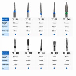NewDiamond Gingival Bevel FG Airotor Bur Kit - Pack of 10 Burs (FG-111) - 3