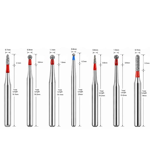 NewDiamond Minimally Invasive Cavity Preparation Fine FG Airotor Bur Kit - Pack of 7 Burs (FG-116)