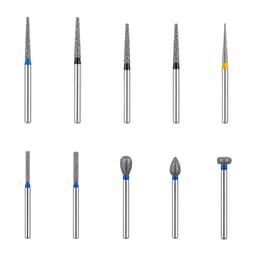 NewDiamond Porcelain Crown Preparation FG Airotor Bur Kit - Pack of 10 Burs (FG-119)