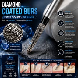 NewDiamond Porcelain Preparation & Repair FG Airotor Bur Kit - Pack of 10 Burs (FG-109) - 6