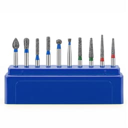 NewDiamond Porcelain Shouldered Abutment Polishing FG Airotor Bur Kit - Pack of 10 Burs (FG-108) - 5