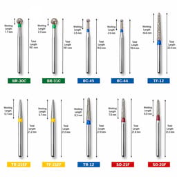 NewDiamond Preparation & Repair FG Airotor Bur Kit - Pack of 10 Burs (FG-110) - 2