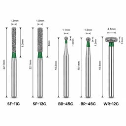 NewDiamond Regular Coarse Sand FG Airotor Bur Kit - Pack of 10 Burs (FG-120) - 3