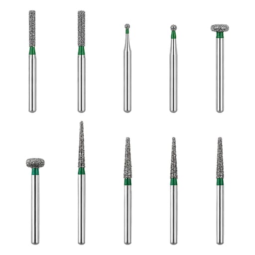 NewDiamond Regular Coarse Sand FG Airotor Bur Kit - Pack of 10 Burs (FG-120)