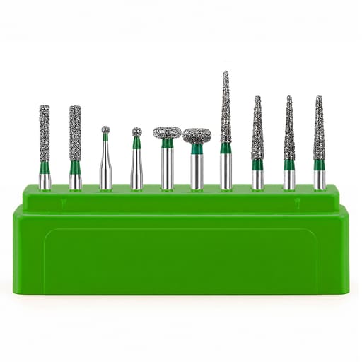 NewDiamond Regular Coarse Sand FG Airotor Bur Kit - Pack of 10 Burs (FG-120)