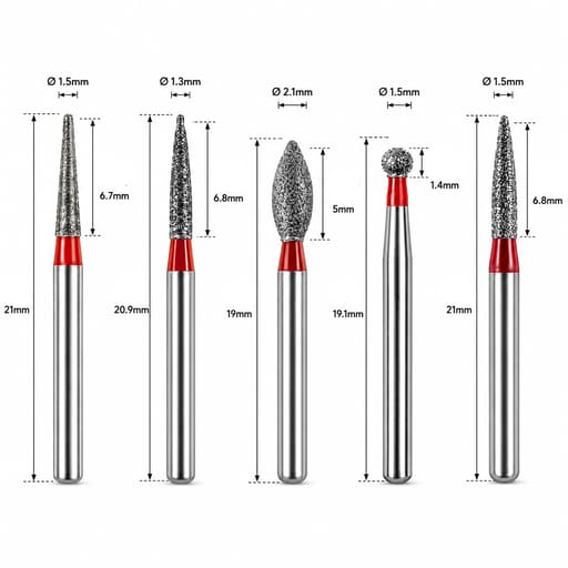 NewDiamond Zirconia Finishing FG Airotor Bur Kit - Pack of 5 Burs