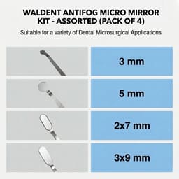 Waldent AntiFog Micro Mirror Kit - Assorted (Pack of 4) - 4