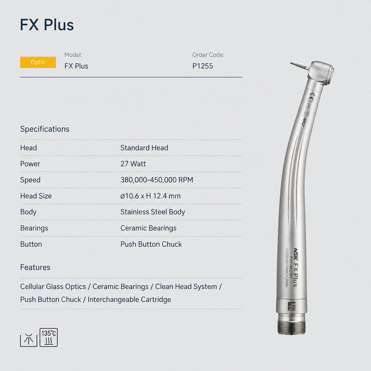Buy NSK FX Plus With ARV Airotor Handpiece Mini Head (FXP-MU-B2
