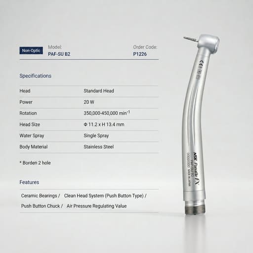 NSK Pana Air FX PAF-SU B2 Push Button Airotor Handpiece (P1226)