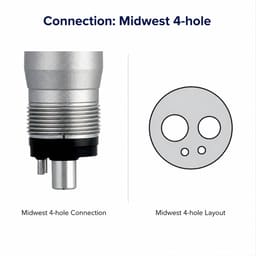 NSK Pana Air FX PAF-SU M4 Standard Push Button Airotor - 4 Hole Connection (P1225) - 7
