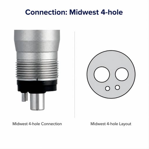 NSK Pana Air FX PAF-SU M4 Standard Push Button Airotor - 4 Hole Connection (P1225)