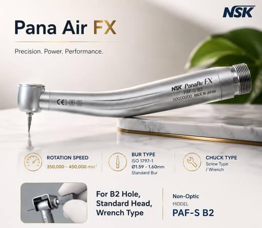 NSK Pana Air FX Standard Head Chuck Type Airotor Handpiece PAF - SB2 (T1070)