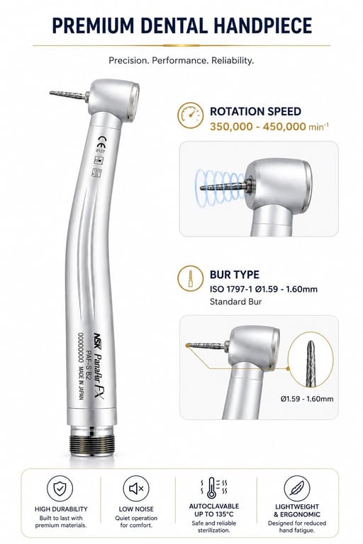 NSK Pana Air FX Standard Head Chuck Type Airotor Handpiece PAF - SB2 (T1070)