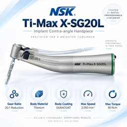 NSK Ti-Max X-SG20L 20:1 Fiber Optic Implant Handpiece (C1003) - 4