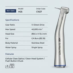 NSK S-Max M25 Internal Spray Contra-Angle Handpiece (C1027) - 3