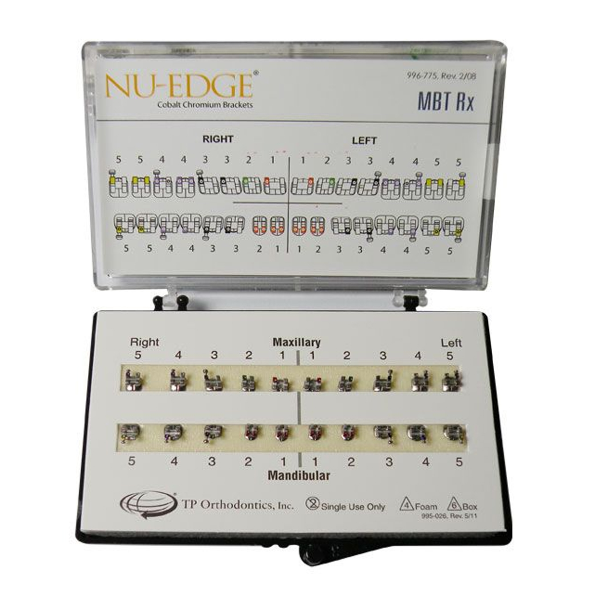 TP Ortho Nu-Edge Brackets Roth STD .018 Non Ext Kit