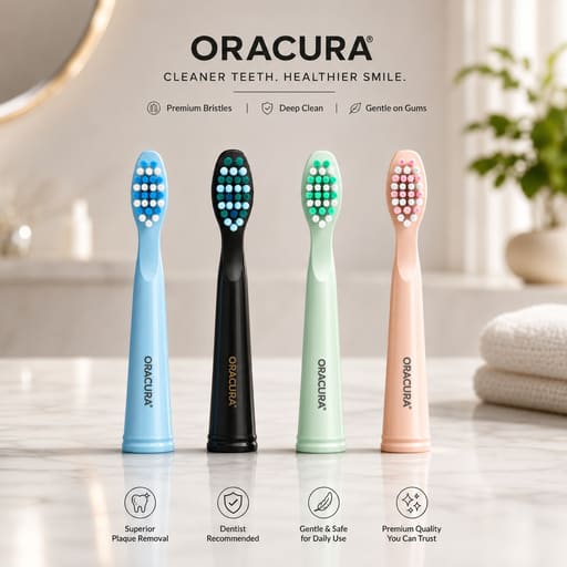 Oracura SB200 Sonic Lite Electric Toothbrush Heads (Pack of 3)