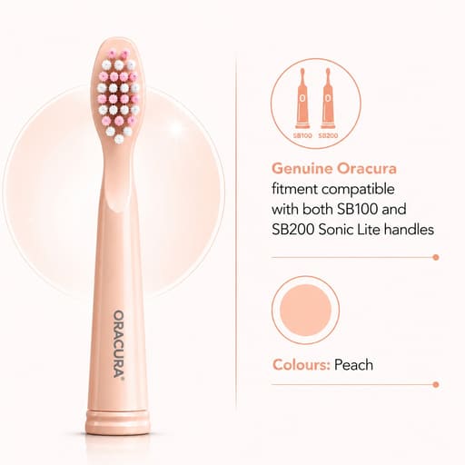 Oracura SB200 Sonic Lite Electric Toothbrush Heads (Pack of 3)