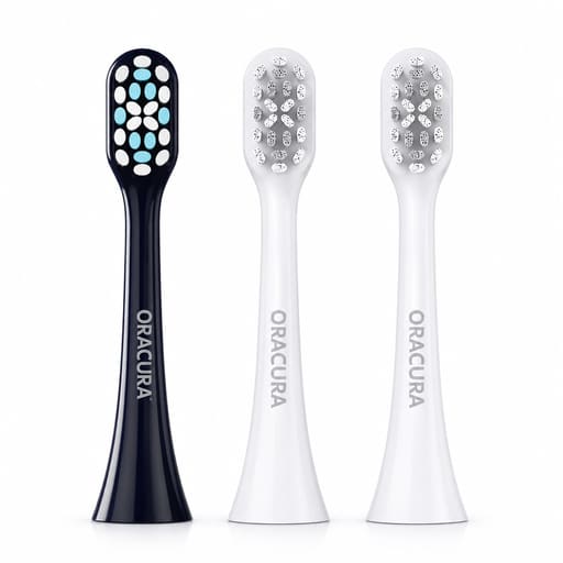 Oracura SB300 Sonic Smart Electric Rechargeable Toothbrush Head Refills (Pack of 3)