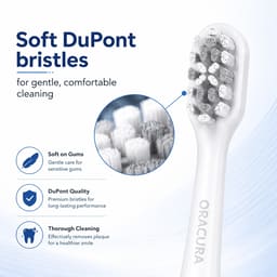 Oracura SB300 Sonic Smart Electric Rechargeable Toothbrush Head Refills (Pack of 3) - 3
