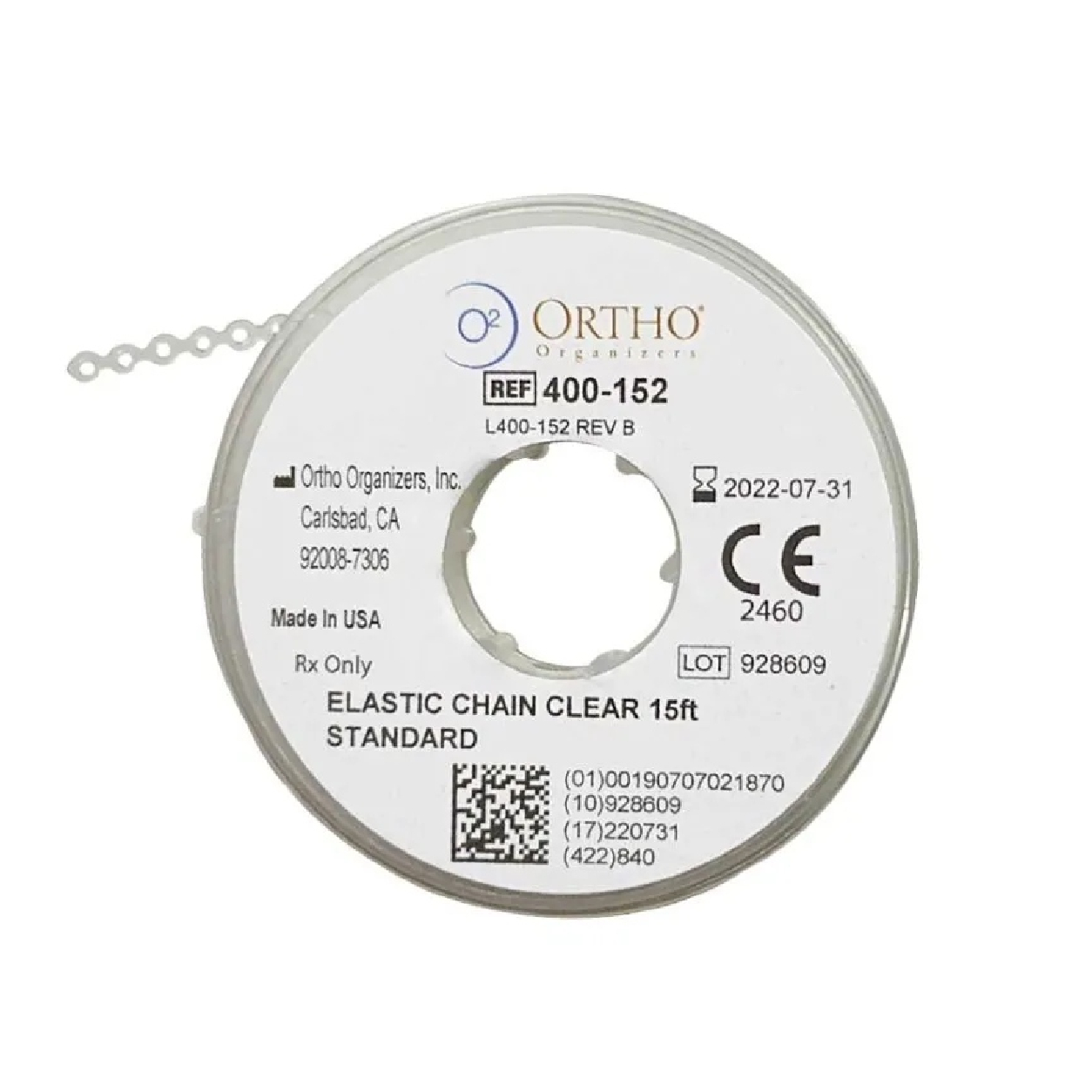 Ortho Organizers Elastic Chain - Clear - Continous
