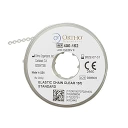 Ortho Organizers Elastic Chain - Silver - Long