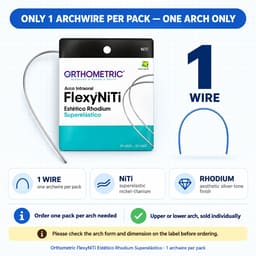 OrthoMetric Flexy NiTi Super Elastic Esthetic Rhodium Plated Archwires - Round (1/Pk) - 2