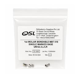 OSL 1st Molar Bondable Buccal Tube MBT 0.018 - U1/L1 (Pack Of 4)