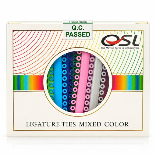 OSL Orthodontic Ligature Ties - Assorted (Pack Of 1000)