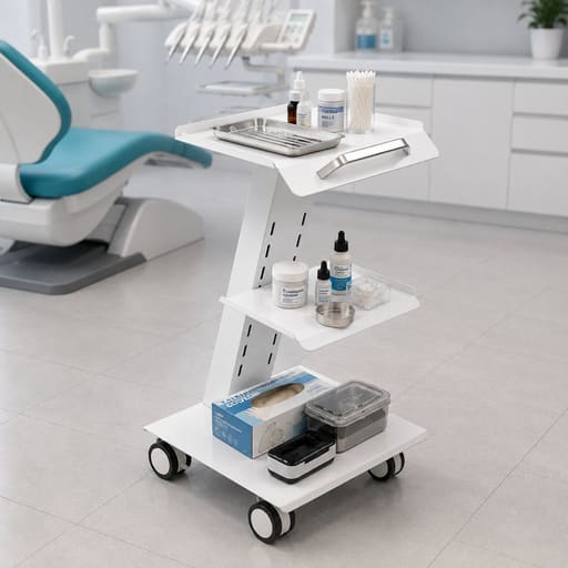 Permadent Single Pillar Mobile Dental Trolley (YL-20-1)