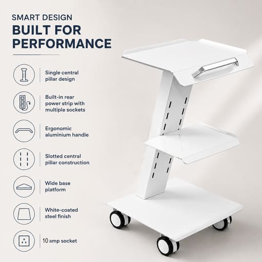 Permadent Single Pillar Mobile Dental Trolley (YL-20-1)